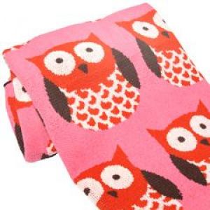 Eco Baby Crazy Owls Pink Baby Blanket.jpg